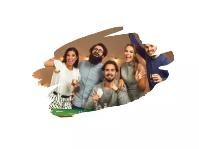 Animation adulte avec jeux gonflables lors d’une fête en extérieur